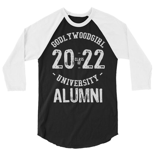 Godlywood Girl University Alumni Collection - 3/4 Sleeve Raglan Unisex Shirt