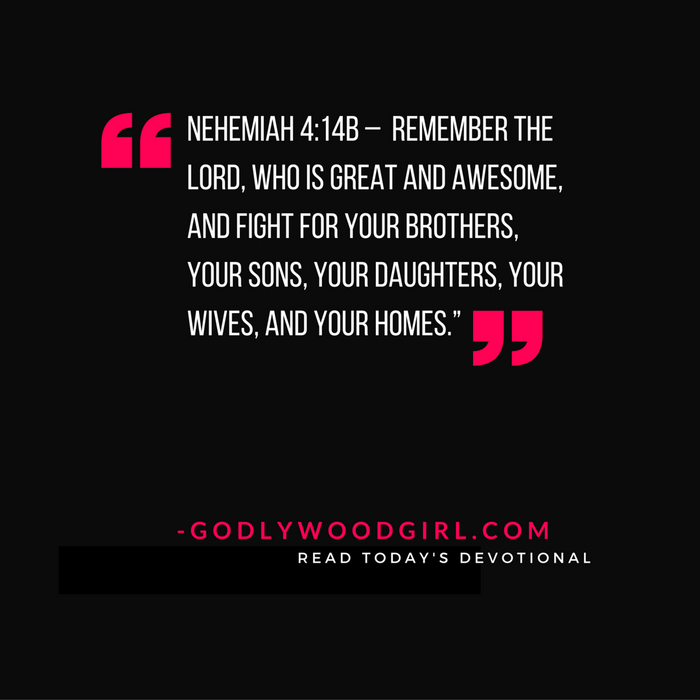 Today's Daily Devotional - You are created to fight for what's yours