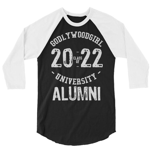 Godlywood Girl University Alumni Collection - 3/4 Sleeve Raglan Unisex Shirt